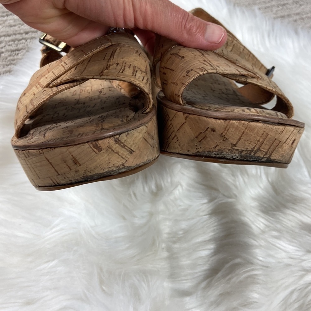 Kork-Ease Ava Cork Platform Ankle Strap Sandals 9 - Picture 8 of 11